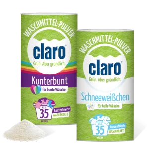 claro waschmittel duo schneeweißchen kunterbunt 2x 1kg