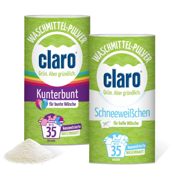 claro waschmittel duo schneeweißchen kunterbunt 2x 1kg