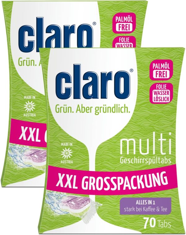 claro Multi All-in-1 Geschirrspültabs - 140 Stück Sparpack